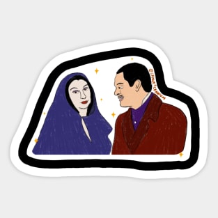 Morticia and Gomez Sticker